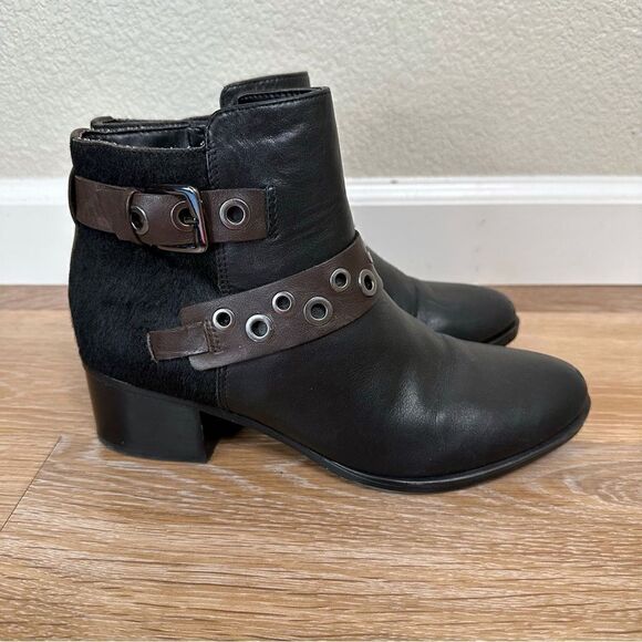 Naturalizer Drea Women’s Size 7 Leather Calf Fur Grommet Ankle Booties - Picture 4 of 13